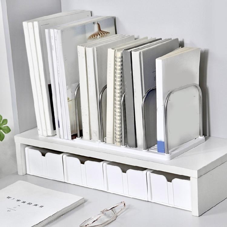 Desktop File Sorter Organizers 6 Section Bookend Space Saving Book Organizers Magazine Stand for Book Magazine Album