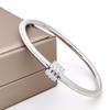 Elegant Slim Waist Titanium Steel Bracelet with Diamond Inlay, 18K Gold, Women's Niche Design
