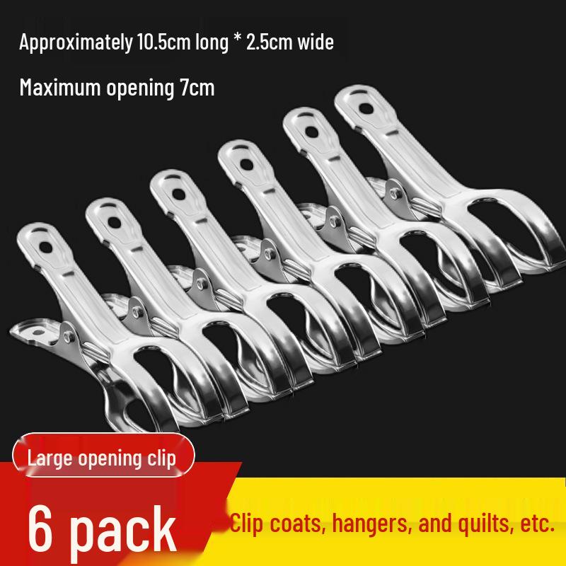 Stainless Steel Windproof Quilt and Sock Clips for Drying