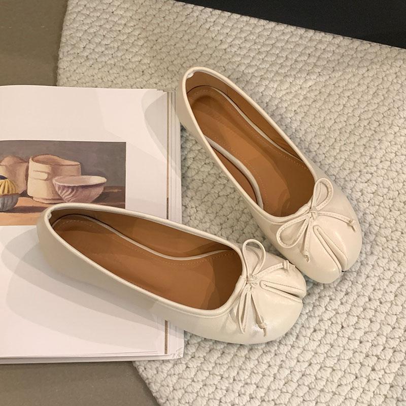 Fashion Fashion Butterfly-Knot Ladies Flats Shoes New In Summer Spring Female Shallow Footwear Strange Toe Women Flats Slip On Shoes