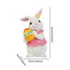 Bunny Figurine for Easter, Rabbit Sculpture Tabletop Decoration