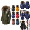 New Women's Warm Cotton Jacket With Fur Collar Hooded Parka For Winter