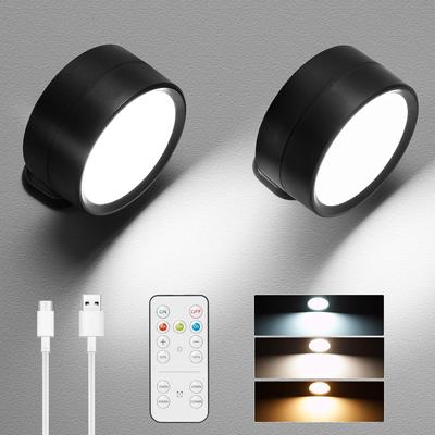 Neue Verstellbare Drehbaren LED Wandleuchten mit 3 Helligkeitsstufen und 3 Farbmodi - Stilvolle Batteriebetriebene Wandlampe