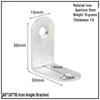 Thickened 90-Degree Stainless Steel Angle Brackets Set