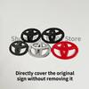 Free of Disassembly Steering Wheel Logo Car Emblem Stickers for Toyota RAV4 Corolla Camry Yaris Vios Hilux Prius CHR Accessories