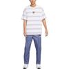 Nike Barcelona Striped Loose Fit Crew Neck Short Sleeve Drop Shoulder T-Shirt Men T-Shirts White FN2657-100