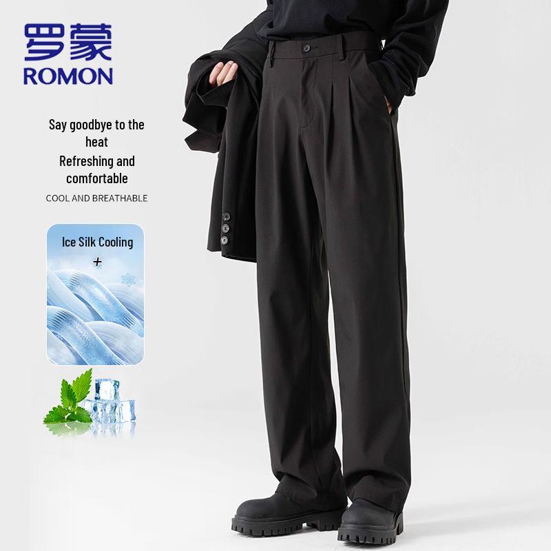 ROMON Men s Loose Fit Ice Feel Straight Leg Casual Pants XL