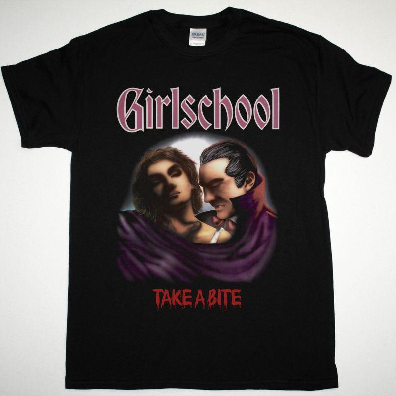 GIRLSCHOOL TAKE A BITE 1988 NEW BLACK T SHIRT COTTON S4XL NZ1534 Unisex T-Shirt M