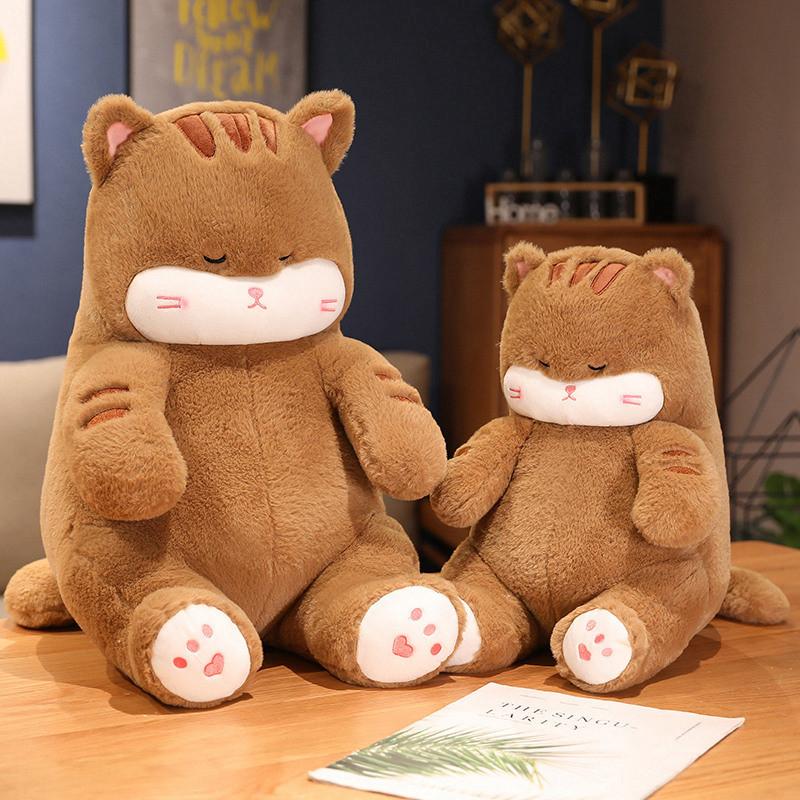 Cat Plush Sleepy Toy Cartoon Stuffed Doll Bedroom Animal Decoration Gift Kids