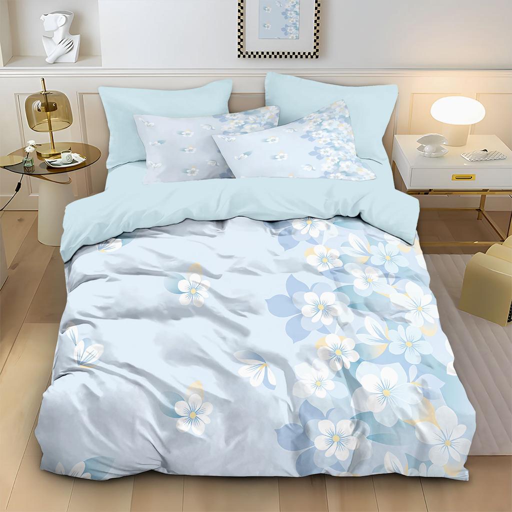 High-quality Printing Duvet Cover Set,Retro Print Bedding Set with Pillowcases 75*50cm for Adult Kids,Gifts for family members