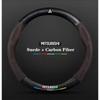 djsc4 For Mitsubishi Outlander Pajero Asx Colt Lancer EX Evolution X L200 Triton RALLIART Car Suede Carbon fiber Steering Wheel Cover