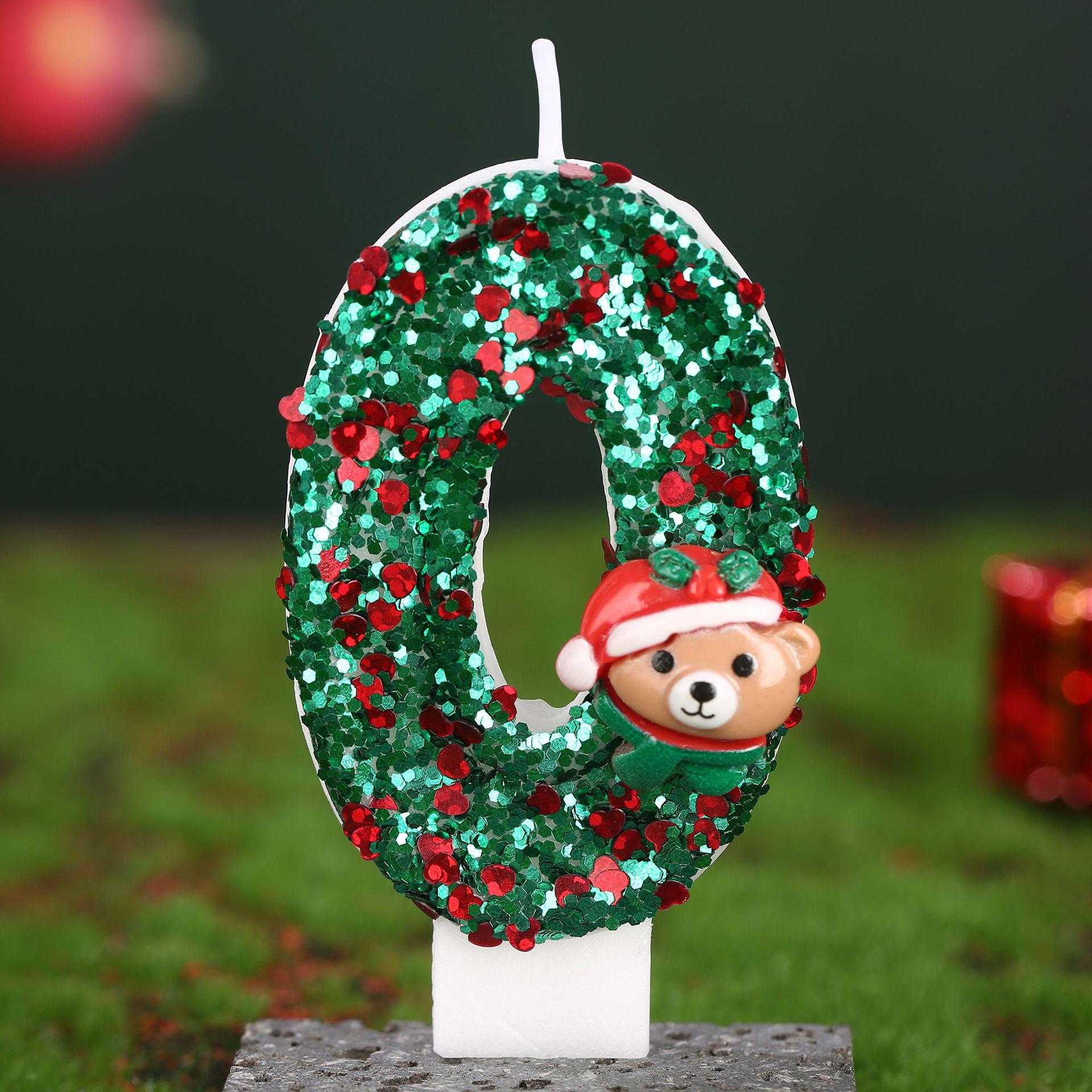 Christmas Bear Number Candles: Holiday Cake Toppers & Decorations Christmas Bear