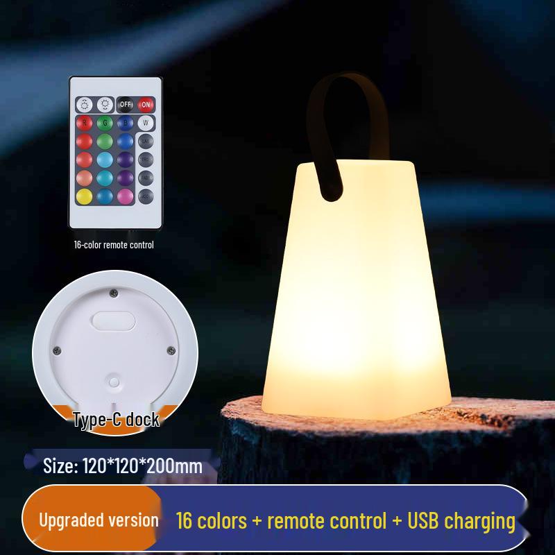 European-Style LED Table Lamp: Egg-Shaped Remote Control Bedside Night Light with USB Charging for Bedroom Ambiance