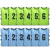 12 PCS Adults Soccer Pinnies Quick Drying Football Team Jerseys Sports Scrimmage Soccer Team