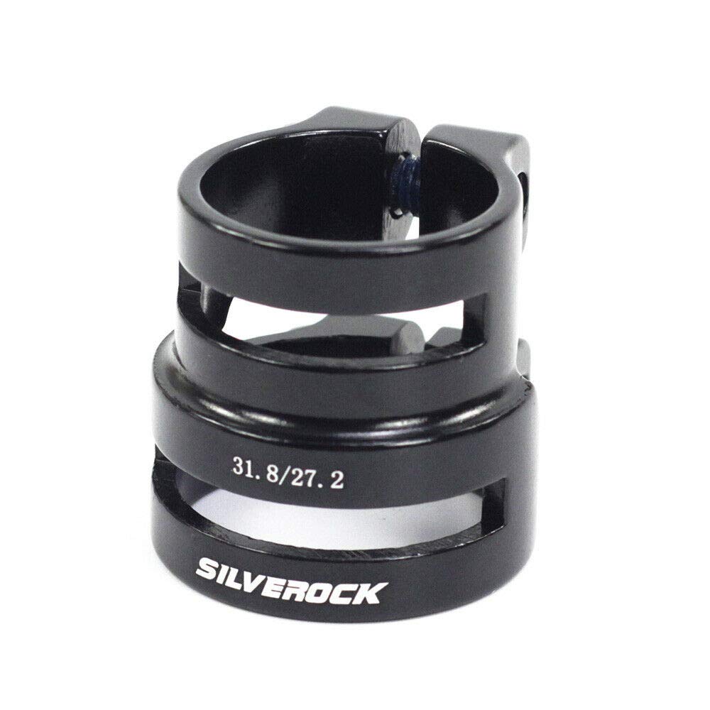 Silverock Seatpost Clamp Seat Clamp Dual Size Black 27.2/31.8mm