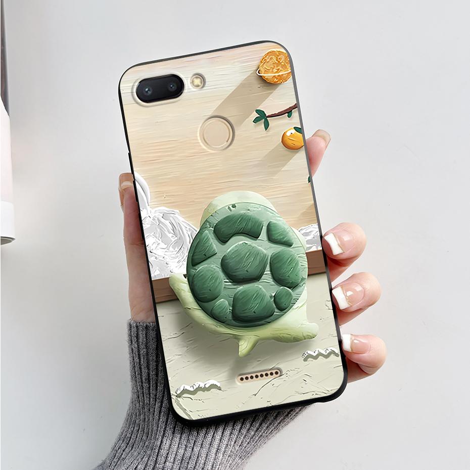 For Xiaomi Redmi 6 Case Redmi 6A Cute Cartoon Frog Back Cover Silicone Soft Phone Case For Xiaomi Redmi 6 6A Redmi6 Coque Bumper