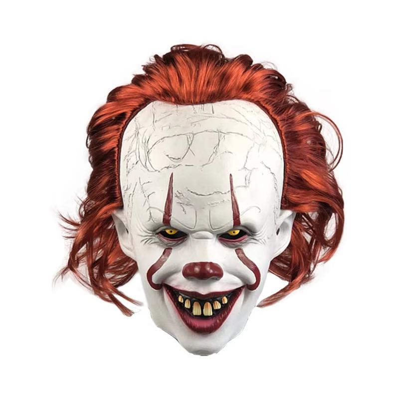 Scary Evil Killer Clown Latex Mask Halloween Horror Cosplay Costume Props