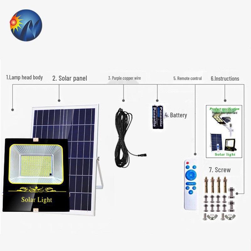 Ultra-Bright Solar Floodlight: Waterproof Outdoor Street & Courtyard Lighting for Homes