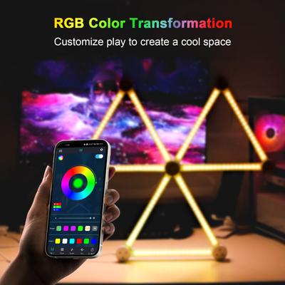 Kablosuz BT LED Yaratıcı Pikap Kuantum Işık DIY İç Mekan Duvar Ortam Işığı Serbest Ekleme