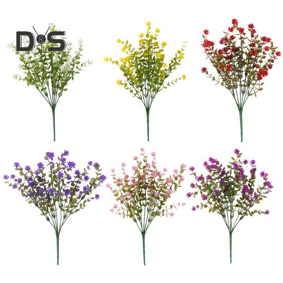 2 Piezas Flores Artificiales de Exterior Realistas Resistentes a los Rayos UV Plantas Falsas Flores Falsas con Tallos Flexibles para Colgar en Macetero Porche Hogar Decoración de Boda