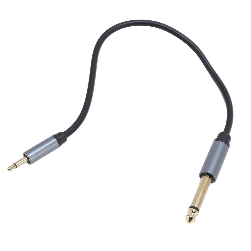 3.5mm Mono Male to 6.35mm Mono Male Sound Cable 11.8 Inch 6.35mm to 3.5mm Headphone Adapter Cord for Speaker Amplifier