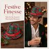 Plaid Christmas Fedora Hat Printed Dress Up Narrow Brim Top Hat Costume Accessories Snowflake Panama Cowboy Hats Men Women