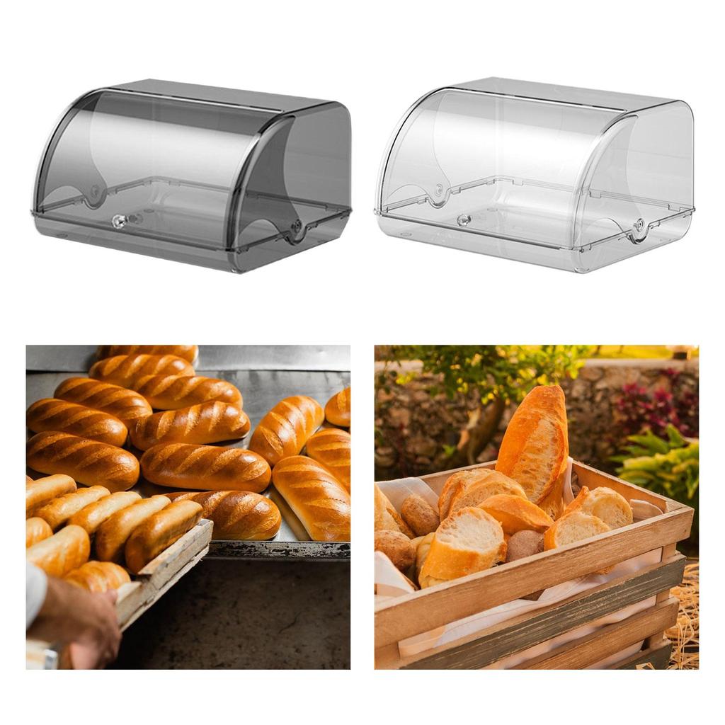 Bread Bin Holder Entrance Farmhouse Large Capacity Bakery Roll Top Bread Bin Portable Sundries Kitchen Counter Bread Storage