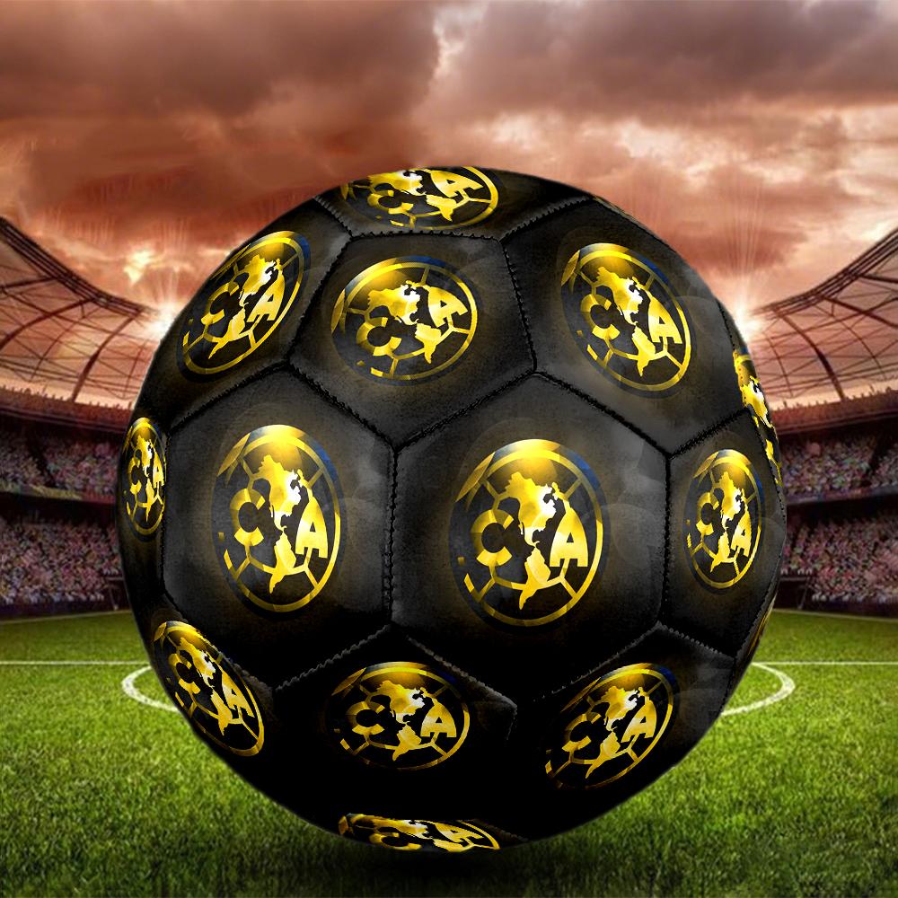 Club America Logo Soccer Ball, Colorful, Suitable for All Ages, Machine-stitched, PVC Material, Competition Grade, Durable and High Bounce