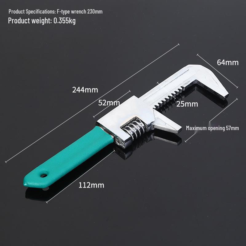 Adjustable Right Angle Large Opening Pipe Wrench 230mm F-type