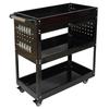 Compact Three-Layer Mobile Tool Cart for Auto Repair and Storage