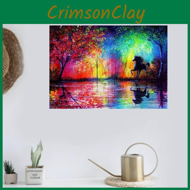 Animal Canvas Wall Art Horse Painting For Hotel And Home Interior Design