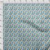 oneOone Cotton Flex Medium Blue Fabric Kids  Sewing Fabric By The Yard Printed Diy Clothing Sewing Supplies 40 Inch