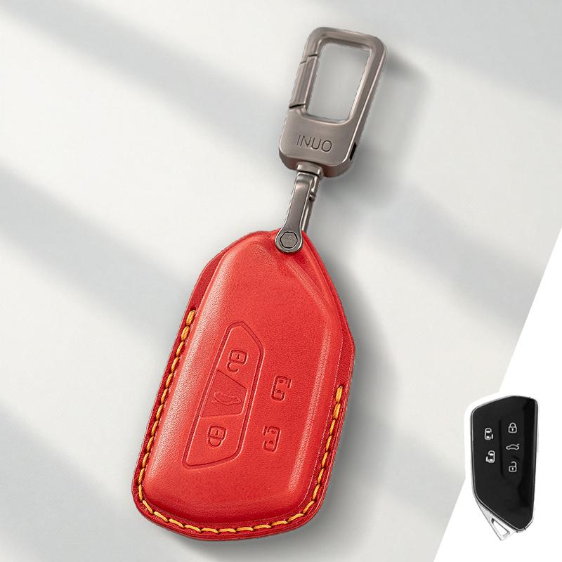 

Genuine Leather Protector for Volkswagen VW Golf 8MK8 ID 4 ID3for Skoda Octavia A8 MK4 Key Case Cover Fob