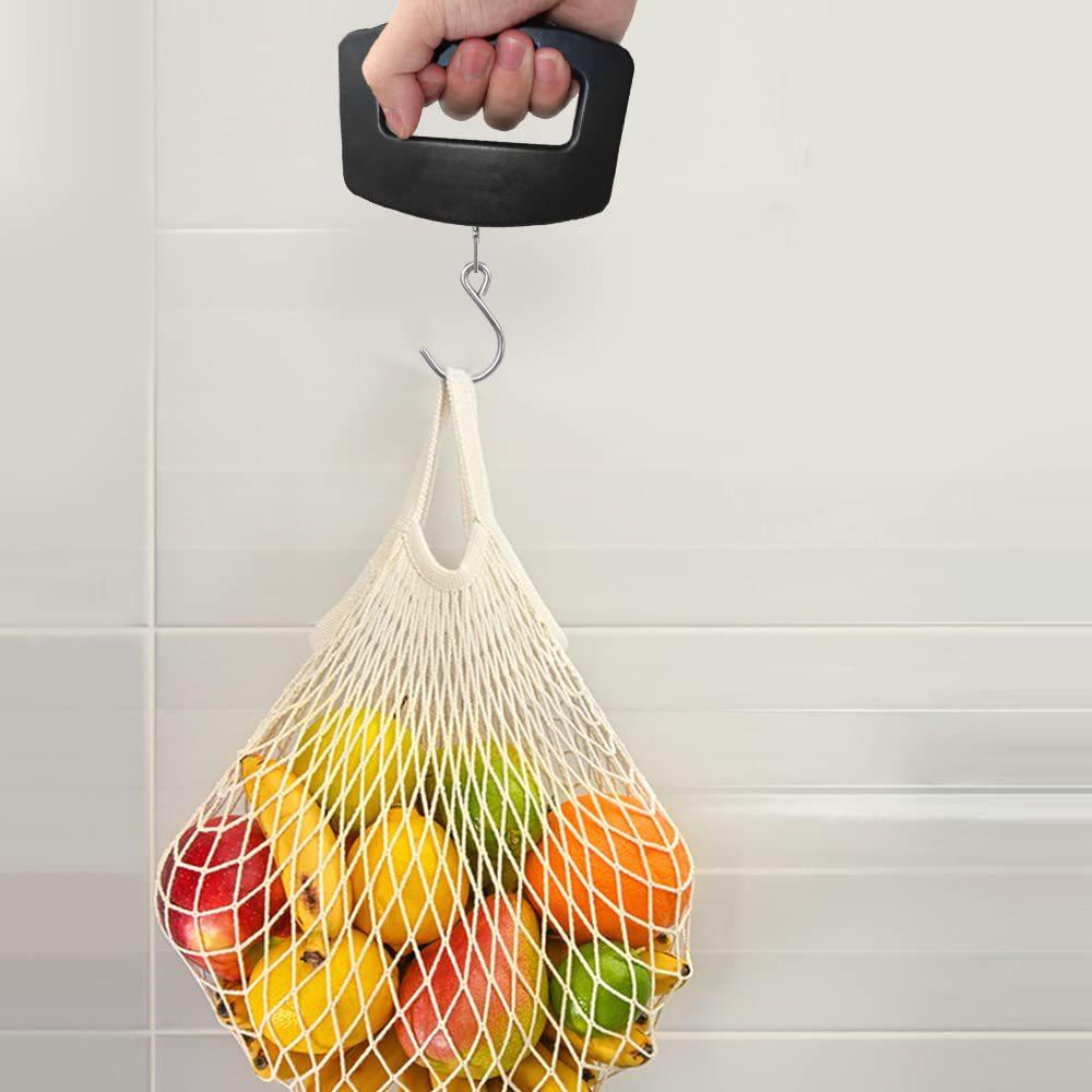 50kg Digitale Hängewaage Tragbare Gepäckwaage mit Haken LCD Elektronische Gewichtswaage Hintergrundbeleuchtung Digitale Anzeige Waage