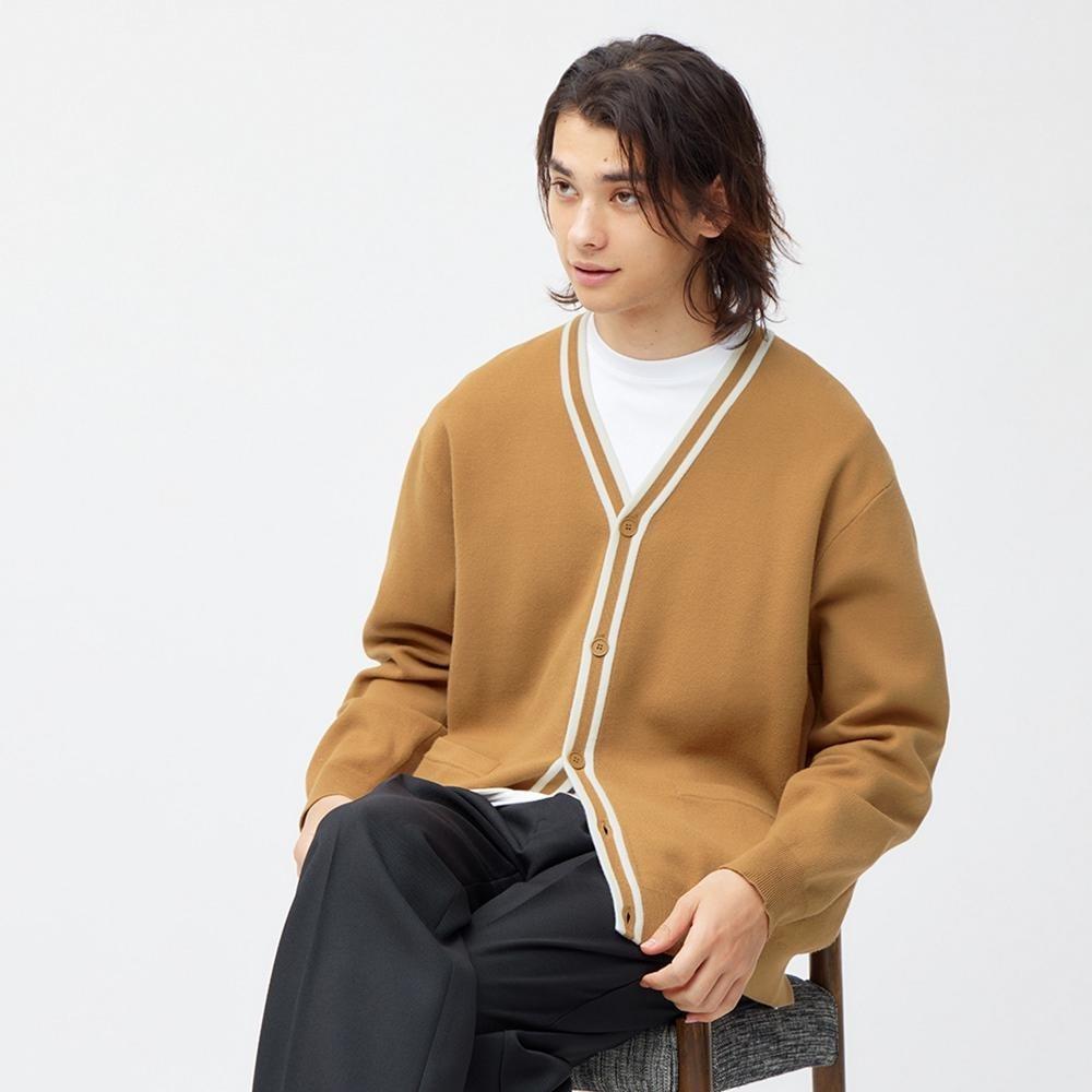 

Кардиган гладкой вязки GU (Длинный рукав) (Линия) SW