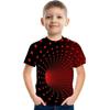 Boys 3D Color Block Optical Illusion T Shirt Short Sleeve 3D Print Summer Active Sports