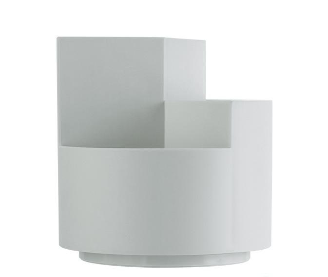 1pc Rotating Pen Holder, Office Student Desktop Pen Storage Box, Office Storage Three-hole Makeup Brush Box