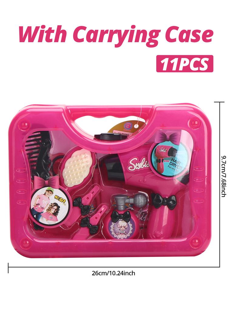 Playset Hair Dryer Princess Pretend Play Makeup Set Suitable for over 3 years old Kids Children