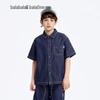 Boy's Denim Short-Sleeve Casual Shirt