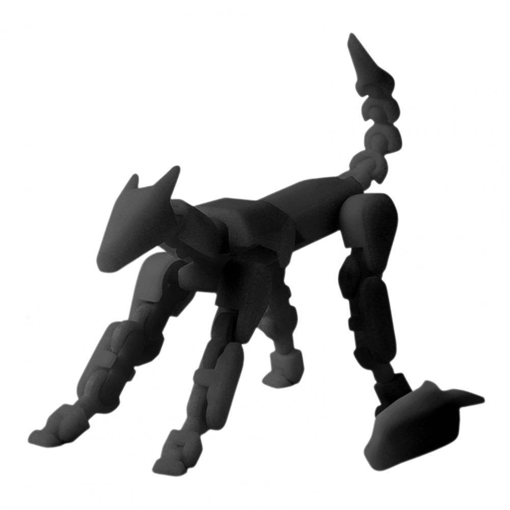 Dog Action Figure Multi-jointed Movable Adjustable Elbows 3D Printed Hound Action Figure Poseable Articulated Robot Dog Model