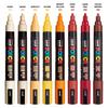 Paint Warm Medium Reversible Tip Set POSCA® PC-5M Markers, 8-Pack, Tones,