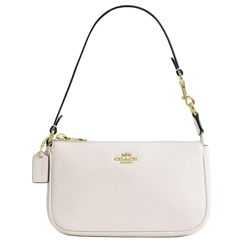 COACH Nolita 19 Brand Logo Leather Shoulder Bag Small Women s White белый