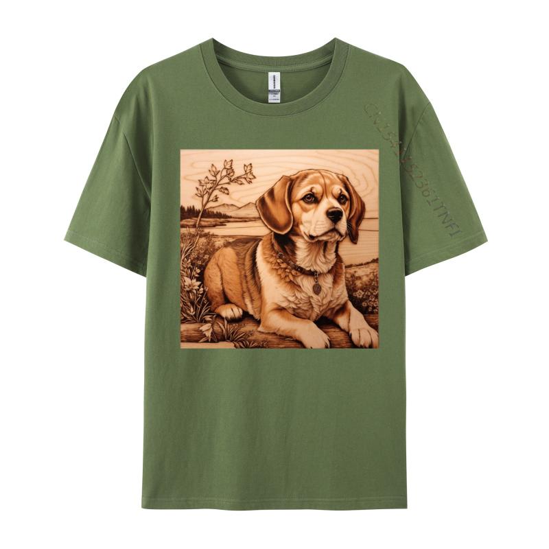 Beagle The Charm of Wood Tshirt A Funny Animal Lover Gift TShirt Unisexs Fitted Printed Tops T Shirt High Street
