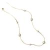 Simple White Pearl Fine Snake Chain Necklace Gypsy Temperament Long Sweater Chain Collarbone Chain Girls Accessories