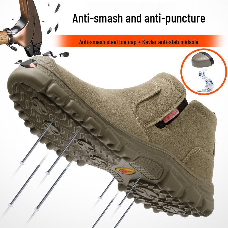 Welders' Steel Toe Spark-Resistant Safety Shoes: Anti-Smash, Anti-Puncture, 6kV Insulation for Construction