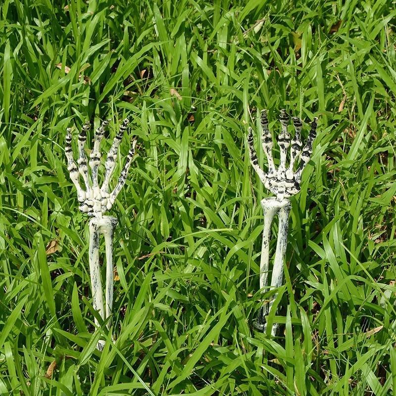 Halloween Ornaments Simulation Hand Skeleton Halloween Yard Ghost Hand Bone Ghost Festival Dress Up Props