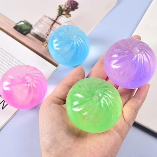 Realistic Steamed Bun Squeeze Toy Soft TPR Fidget Toy for Stress Relief Portable Sensory Decompression Gadget for Kids Adults Novelty Gift
