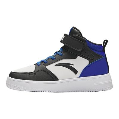 Kids Synthetic Leather Fashion Versatile Non-Slip Wear-Resistant Lightweight Shock Absorbing Mid-Top Kids Skate Shoes Men Skate Shoes A12438004-4