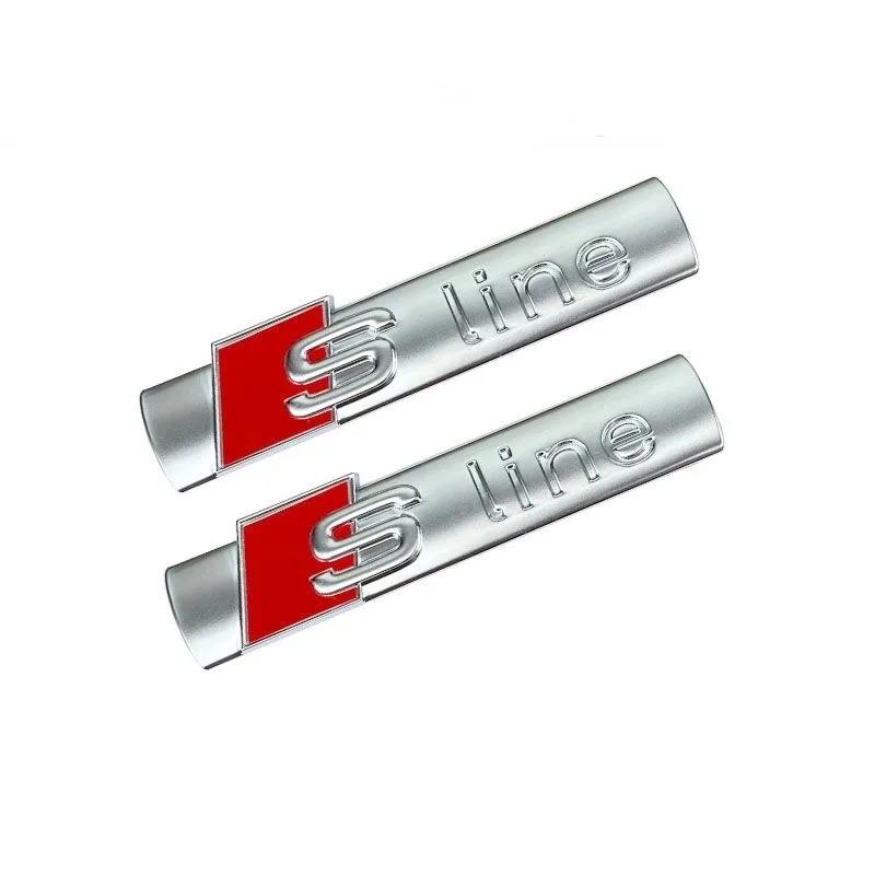 2PCS is suitable for Sline side sign metal side sign tail signA Q S RS series TT body modification Sline metal badge