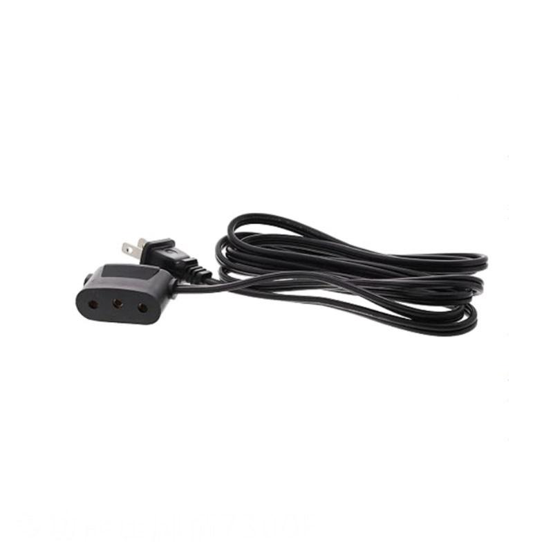 Sewing Machine Replacement Power Cable with 2-Prong Plug, Molded Connector, Black Cord for 15 66 99 201 221 301 Sewing Machine Maintenance